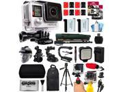 GoPro Hero 4 HERO4 Silver Edition CHDHY 401 with 2 Batteries 64GB Memory Backpack Monopod Travel Charger Head Strap Stabilizer Grip HDMI Cable F