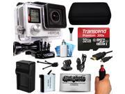 GoPro HERO4 Hero 4 Black Edition 4K Action Camera Camcorder with 32GB Best Value Kit with MicroSD Card Hand Grip Extra Battery Home and Car Charger Medium C
