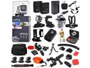 GoPro Hero 4 HERO4 Black Edition CHDHX 401 with LCD Display Microphone 2 Batteries Skeleton Housing X Grip LED Light Large Case Head Strap Car S