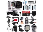GoPro HERO4 Hero 4 Black Edition 4K Action Camera Camcorder with 16GB MicroSD 3x Battery Charger Backpack Chest Harness Action Hand Handle Tripod Car Mou