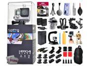 GoPro Hero 4 HERO4 Black Edition CHDHX 401 with 32GB Card Cleaning Kit 2 Batteries Travel Charger X Grip Stabilizer Car Suction Cup Backpack Chest