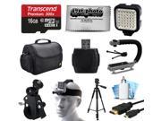Essential Accessories Package for GoPro Hero4 Hero3 Hero3 Hero2 Camera with 16GB Card Case Handlebar Clamp Head Helmet Strap Full Size Tripod HDMI Cable