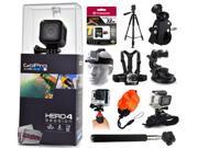 GoPro Hero 4 HERO4 Session CHDHS 101 with 32GB Ultra Memory 60? Pro Series Tripod Bike Motorcycle Clamp Head Chest Mount Suction Cup Stabilizer Self