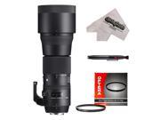 Sigma 150 600mm F5 6.3 DG OS HSM Contemporary Telephoto Zoom Lens with 95mm UV Filter and Microfiber Cleaning Cloth for Nikon Digital SLR Cameras