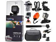 GoPro Hero 4 HERO4 Session CHDHS 101 with Headstrap Chest Harness Suction Cup Handgrip Floaty Strap Wrist Hand Glove Selfie Stick Large Padded Cas