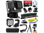 GoPro HERO Camera Camcorder CHDHC 101 with 16GB Card Car Home Charger Selfie Stick Windshield Mount Head Strap Opteka X Grip Case Flexible Trip