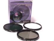 77mm Merkury Optics 3 Piece High Resolution Filter Set UV F DL PL with Carrying Case