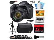 Canon EOS 7D 18 MP CMOS Digital SLR Camera with 28 135mm f 3.5 5.6 IS USM Lens includes 32GB Memory Large Case Tripod 5 Piece Filters Dust Blower Cle