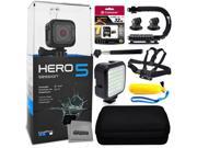 GoPro HERO5 Session CHDHS 501 with 32GB Ultra Memory Premium Case Opteka X Grip Selfie Stick Chest Harness Strap LED Night Light Floaty Bobber Mor
