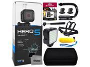 GoPro HERO5 Session CHDHS 501 with 64GB Ultra Memory Premium Case Opteka X Grip Selfie Stick Chest Harness Strap LED Night Light Floaty Bobber Mor