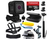 GoPro HERO5 Session HD Action Camera CHDHS 501 with 11 Piece Accessories Bundle includes 32GB Card Selfie Stick Case Head Chest Strap Floating Handle