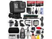 GoPro HERO5 Black Edition 4K Action Camera with 2x Micro SD Cards Charger Card Reader Backpack Helmet Strap