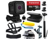 GoPro HERO5 Session HD Action Camera CHDHS 501 with 11 Piece Accessories Bundle includes 64GB Card Selfie Stick Case Head Chest Strap Floating Handle
