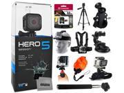 GoPro HERO5 Session CHDHS 501 with 32GB Ultra Memory 60? Pro Series Tripod Bike Motorcycle Clamp Head Chest Mount Suction Cup Stabilizer Selfie Stic