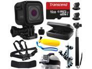 GoPro HERO5 Session HD Action Camera CHDHS 501 with 11 Piece Accessories Bundle includes 16GB Card Selfie Stick Case Head Chest Strap Floating Handle