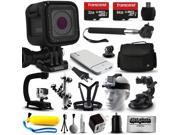 GoPro HERO5 Session HD Action Camera CHDHS 501 Ultimate 20 Piece Accessories Package with 96GB Memory Travel Case USB Portable Charger Head Chest Stra