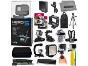 GoPro Hero 5 HERO5 Black Edition 64GB SD Handgrip Monopod Chest Strap Head Strap Tripod Floating Bobber