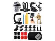 Opteka X Grip Stabilizer Head Strap Chest Strap Car Suction Cup Flexible Tripod Floating Bobber Action Handgrip Dog Strap Case More For GoPro