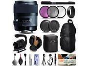 Sigma 35mm F1.4 DG HSM Art Lens for Canon 340101 with 3 Piece Filter Set UV CPL FLD Stabilizer Handle Sling Backpack 67 Monopod Wrist Strap Clean