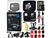 GoPro HERO5 Sports Action Camera with Chest Head Mount with Tripod Adapter Cleaning Cloth Everything You Need Kit