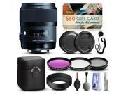 Sigma 35mm F1.4 DG HSM Art Lens for Canon 340101 with Beginner Accessories Package includes 3 Piece Filter Set UV CPL FLD Deluxe Cleaning Kit Air Dust B