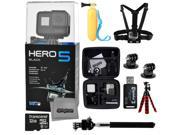 GoPro HERO5 Sports Action Camera with Floaty Bobber Tripod and Chest Mount and Deluxe Travel Movie Accessory Kit