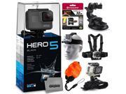 GoPro HERO5 Black CHDHX 501 with 32GB Ultra Memory Suction Cup Mount Headstrap Chest Harness Hand Wrist Glove Floaty Strap