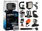 GoPro HERO5 Black CHDHX 501 with Opteka X Grip LED Light Flexible Tripod Chest Harness Headstrap Car Suction Cup Handgrip Stabilizer Floaty Strap