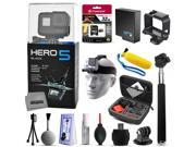 GoPro HERO5 Black CHDHX 501 with 32GB Ultra Memory Premium Case Selfie Stick Head Strap Floaty Bobber MicroSD Card Reader Cleaning Kit More