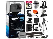 GoPro HERO5 Black CHDHX 501 with 32GB Card Head Chest Mount Suction Cup Floaty Strap Wrist Glove 60 Tripod Two Batteries Travel Charger Opteka