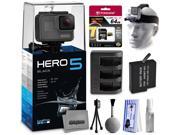 GoPro HERO5 Black CHDHX 501 with 64GB Ultra Memory Headstrap Two Batteries Travel Charger Cleaning Kit