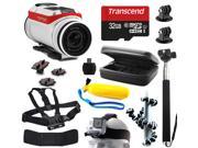 TomTom Bandit 4K HD Action Camera with 11 Piece Accessories Bundle includes 32GB Card Selfie Stick Case Head Chest Strap Floating Handle Octopus Tripo