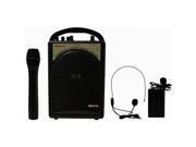 Hisonic HS122B HL Rechargeable Portable PA System with Dual Microphones Black