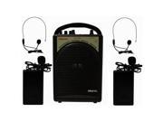 Hisonic HS122B L2 Rechargeable Portable PA System with Dual Microphones Black