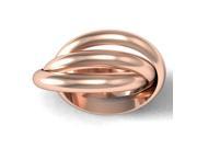 0.14ct 14K Rose Gold Women s Contemporary Rolling Wedding Band 3mm