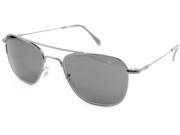 American Optical Flight Gear Original Pilot Sunglasses Matte Chrome Frame Wire Spatula 57mm True Color Lenses