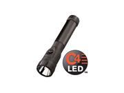 76132 PolyStinger Dual Switch LED Rechargeable Flashlight Extra Battery and Piggyback Charger Black