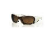 Bobster ZOE Sunglasses Pearl Frame Gold Mirror Brown Lens