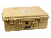Pelican 1600 Protector Pressurized 24x19x8in Case Desert Tan w Foam