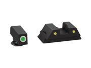 Ameriglo Operator Night Sights For Glock 42 Green With White Outline Front Yello