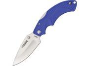 Fox USA Amico Folding Knife 4.625in closed Drop Point Blade Textured Blue Frn Ha