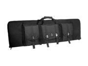 Leapers Combat Web Gun Case 42in with Double Shoulder Straps Black PVC RC42B