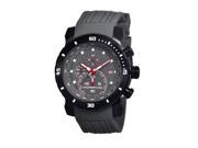 Morphic M26 Series Watch Grey Silicone Band Red Hand Black Bezel Grey Analog Dia