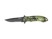 Remington Large FAST Fold Knife 440 stainless partially serrated clip point bla