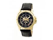 Heritor Automatic HR3404 Armstrong Mens Watch 44mm Black Strap Black Dial HER