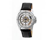 Heritor Automatic HR3401 Armstrong Mens Watch 44mm Black Strap White Dial HER
