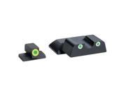 Ameriglo Tritium Front Rear Combo Sights Green Dot White Outline Rear And Green