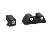 Ameriglo Classic Style Tritium Night Sights For Glock 42 Green Front Yellow Rear