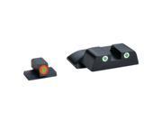 Ameriglo Tritium Front Rear Combo Sights Green Dot White Outline Rear And Green