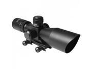 AIM Sports Inc 2.5 10X40 Dual Illuminated Riflescope w Cut Sunshade Black Med